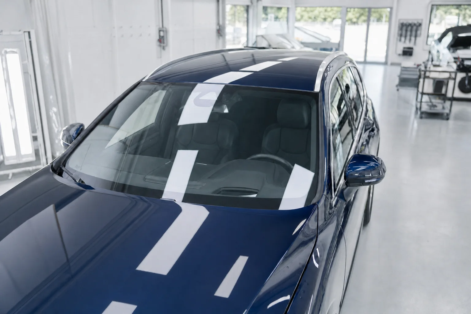 Symbolbild: Motorhaube nach der Hagelschaden-Reparatur ohne Dellen